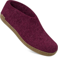 Quarter turn view Women's Glerups Footwear style name Shoe Leather in color CRANBERRY. Sku: A-07
