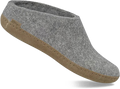 Quarter turn view Women's Glerups Footwear style name Slip-On Leather in color GREY. Sku: B-01-00