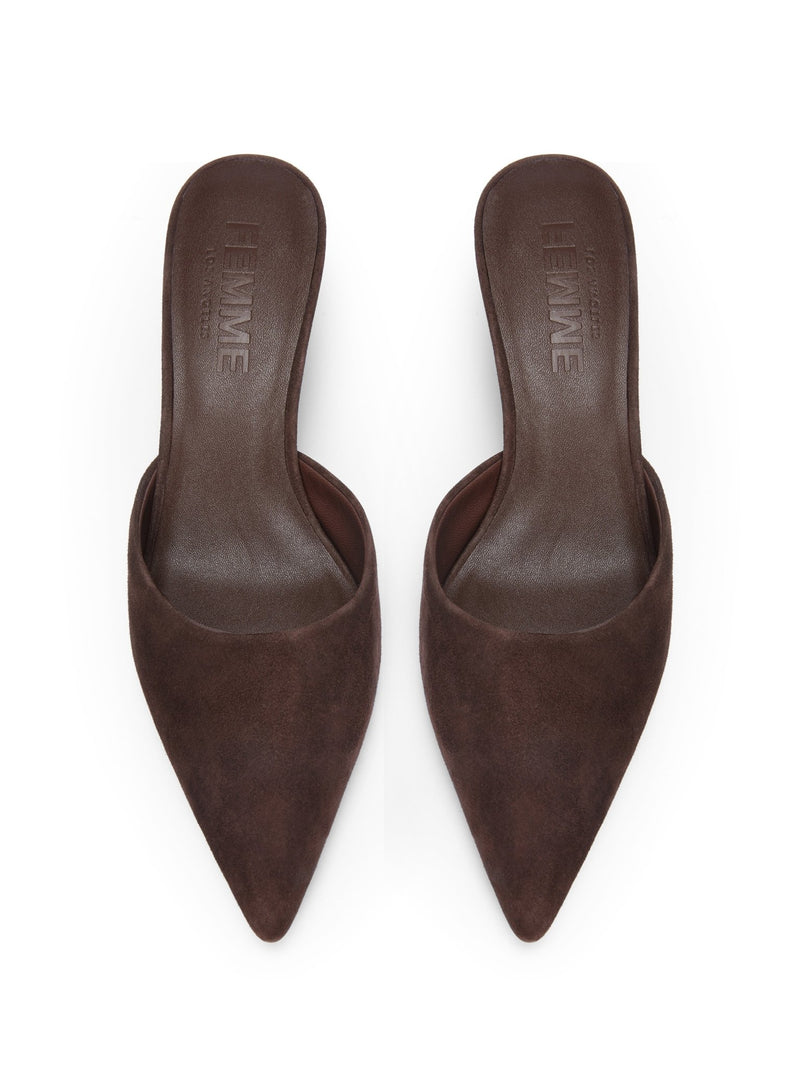 St. Honore Slipper - Suede Coco - FEMME LA
