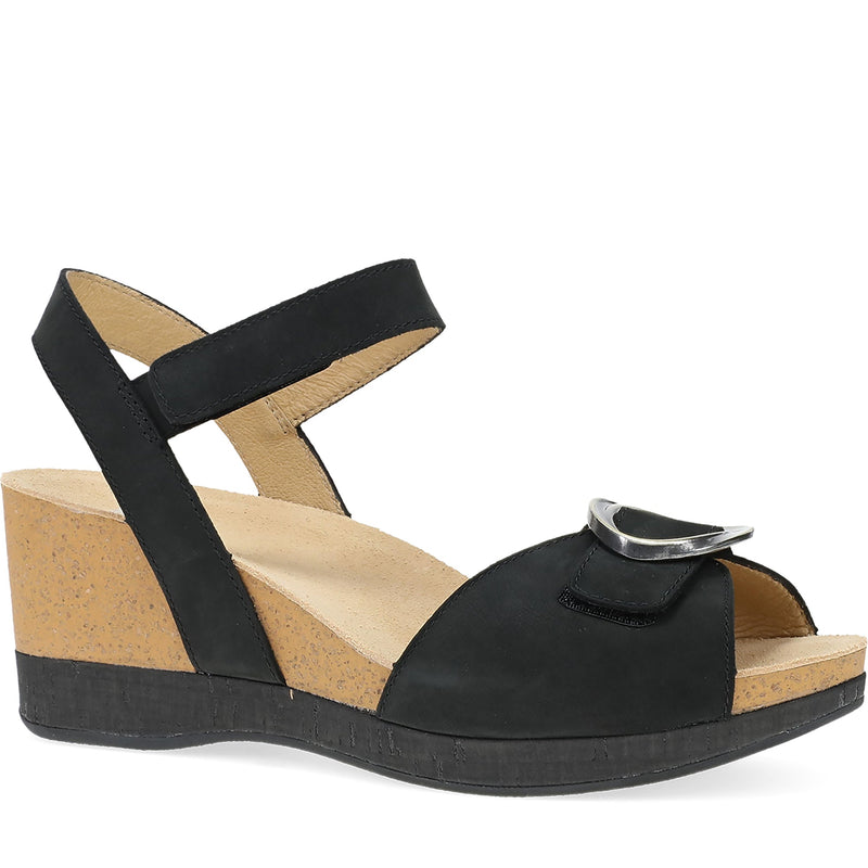 Quarter Turn Women's Stella Footwear in Black Nubuck. Sku: 10003100200