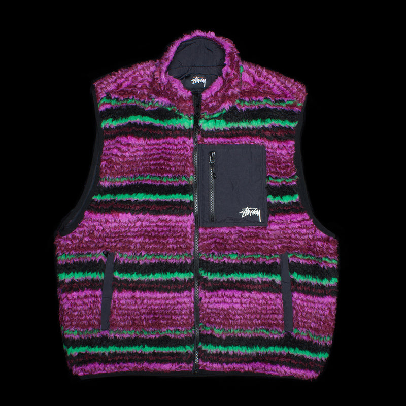 Stussy Striped Sherpa Vest