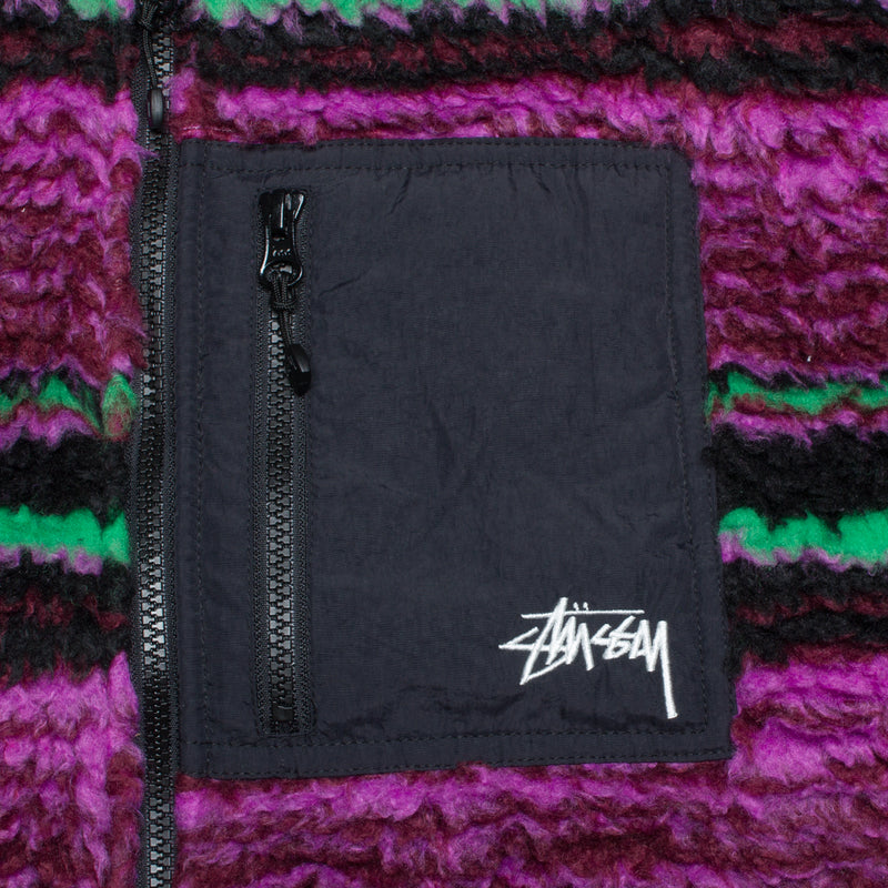 Stussy Striped Sherpa Vest