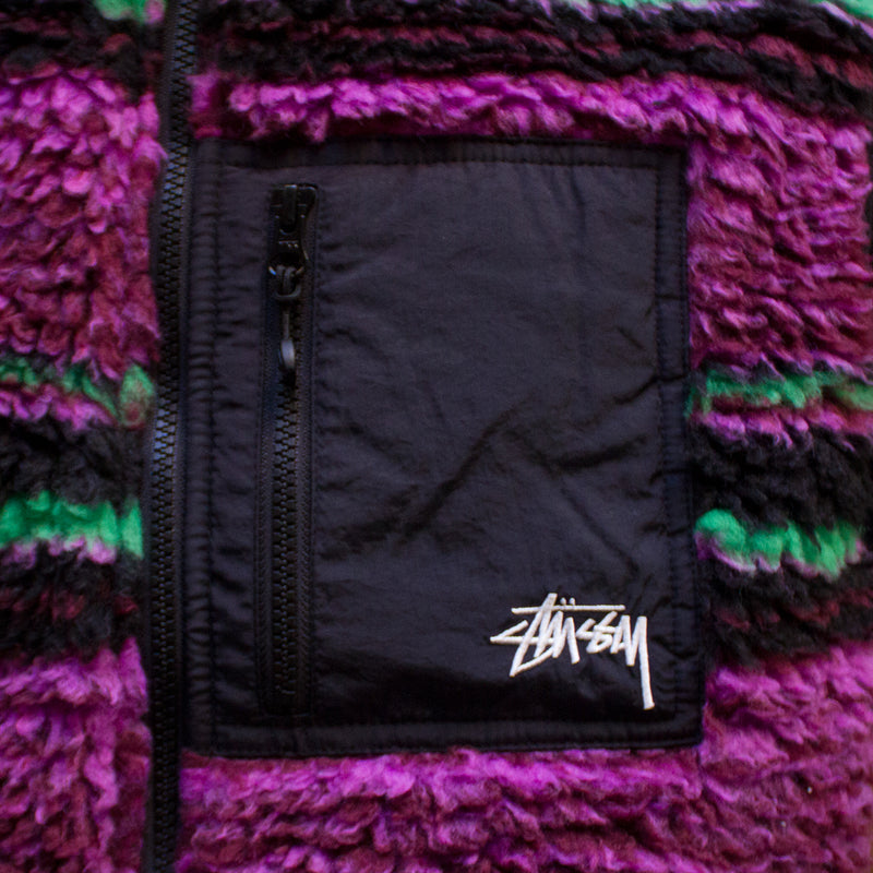 Stussy Striped Sherpa Vest