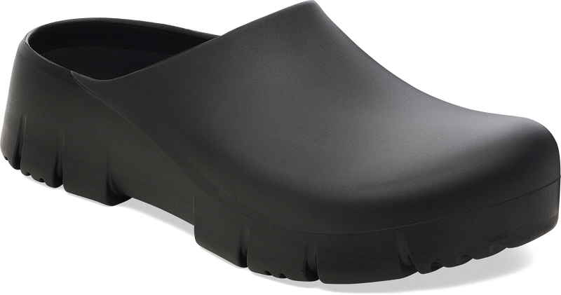Quarter turn view Unisex Birkenstock Footwear style name Super Birki 2.0 Regular in color BLACK. Sku: 1025969