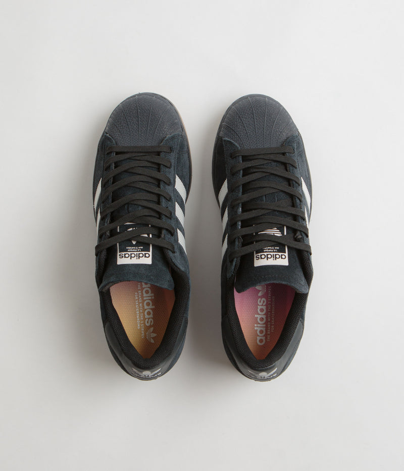 Adidas Superstar ADV Shoes in Core Black and Zero Metallic / Spark