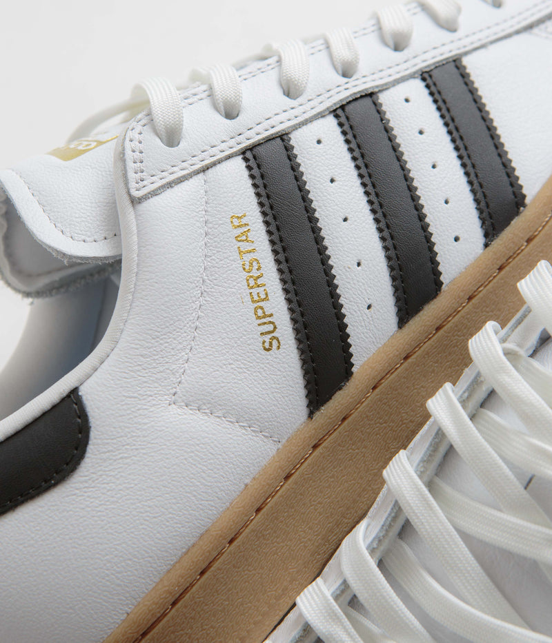Adidas Superstar ADV Shoes in FTWR White and Core Black / Gum4
