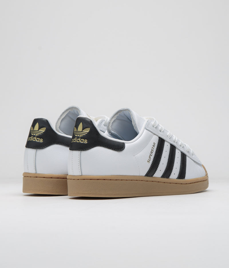 Adidas Superstar ADV Shoes in FTWR White and Core Black / Gum4