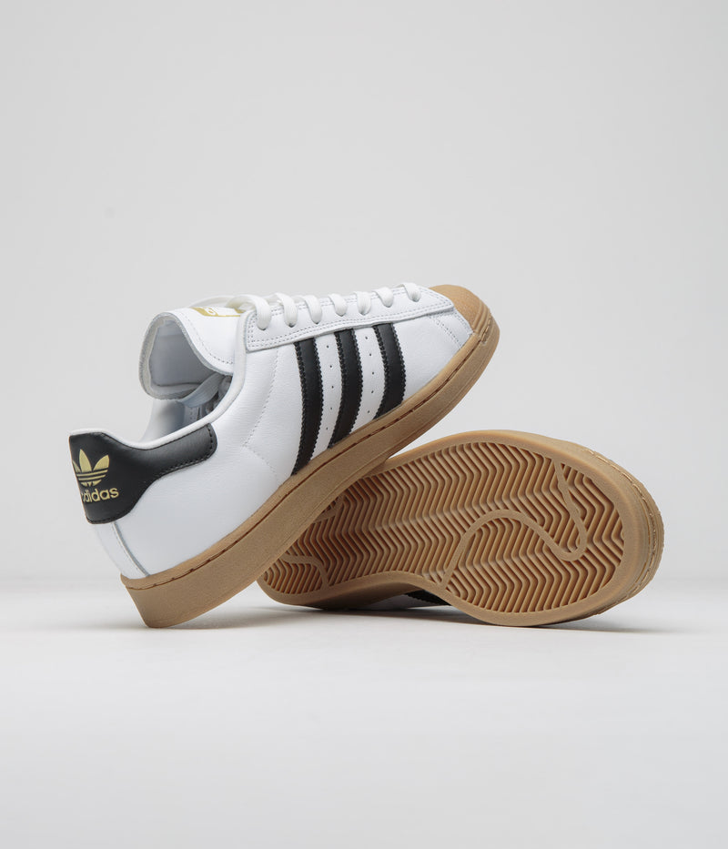 Adidas Superstar ADV Shoes in FTWR White and Core Black / Gum4