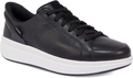Quarter turn view Women's Kizik Footwear style name Sydney Wide in color BLACK. Sku: WHUNBK01W