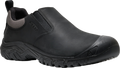 Quarter turn view Men's KEEN Footwear style name Targhee IV Slip-On in color BLACK. Sku: 1031164