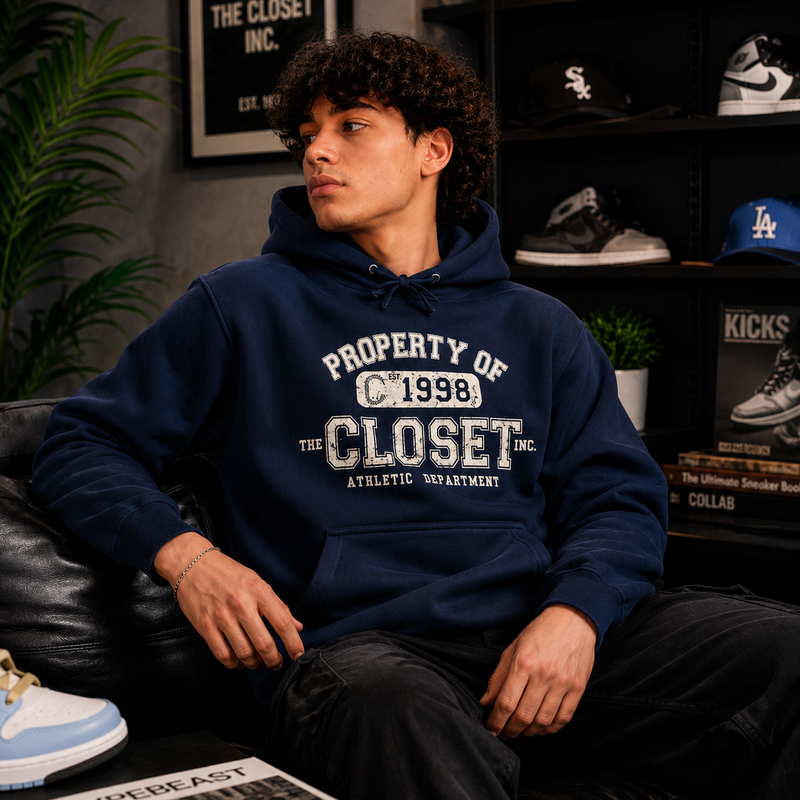 The Closet Inc Men's Fleece Pullover Navy