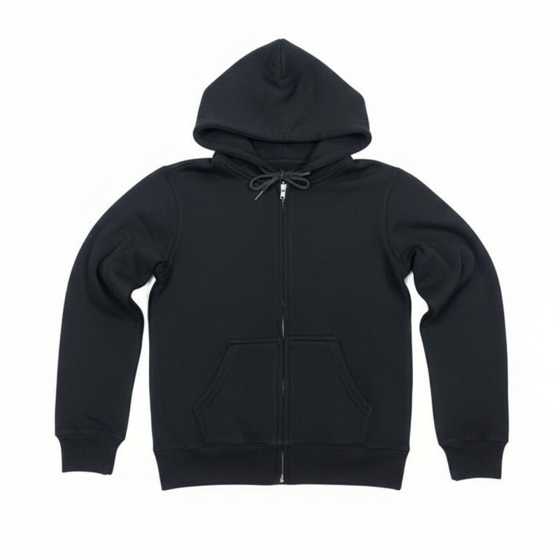 The Closet Inc Women's Fleece Zipper Plain Black