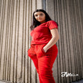 The Closet Inc Women T-Shirt RED WITH CLEAR C