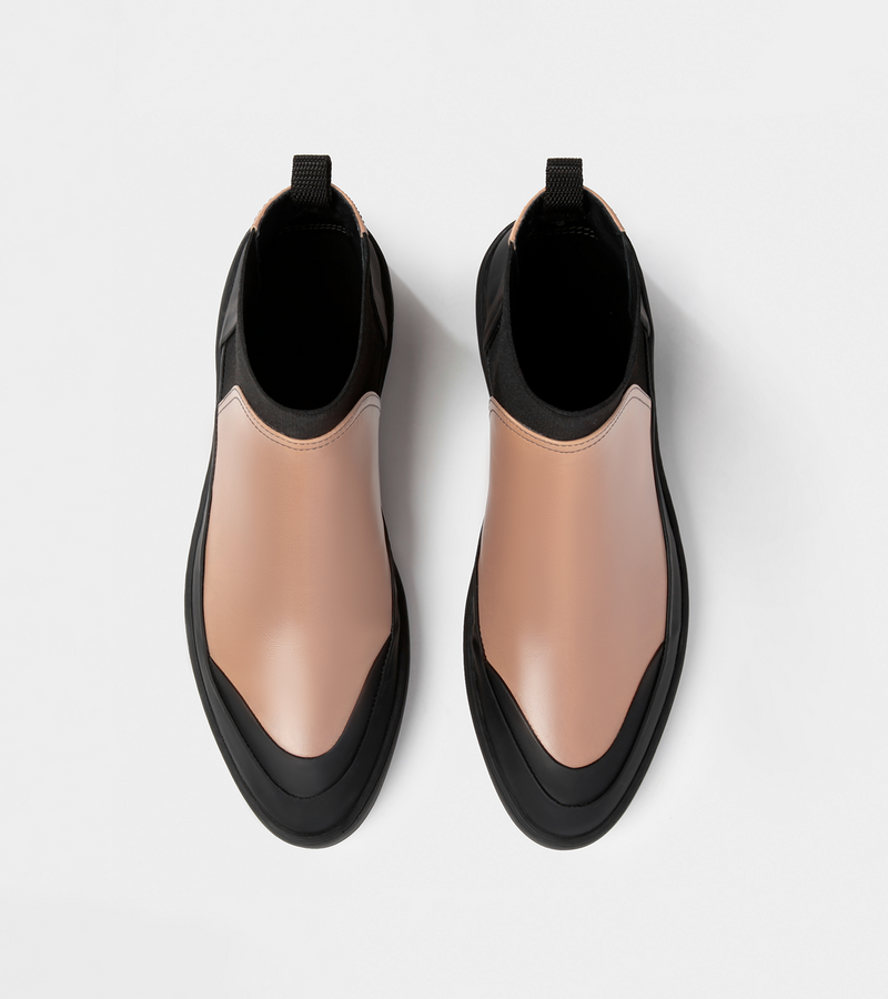 Beige Polished Leather