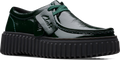 Quarter turn view Women's Clarks Footwear style name Torhill Bee in color GREEN PAT. Sku: 26184949
