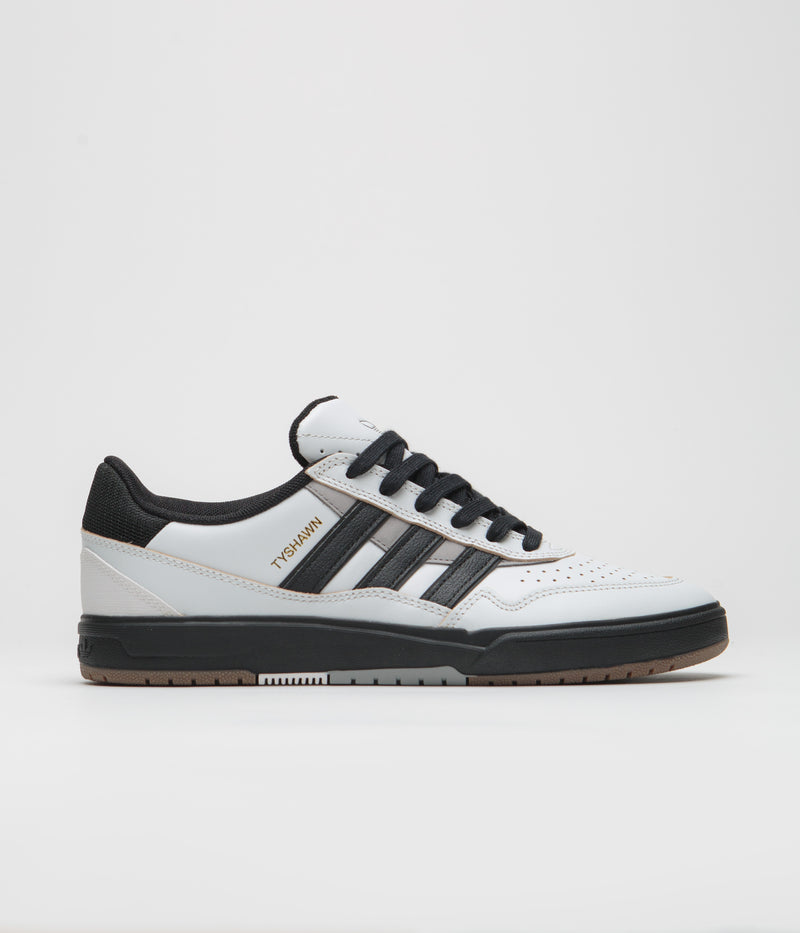 Adidas Tyshawn II Shoes in Crystal White and Core Black / Solid Grey