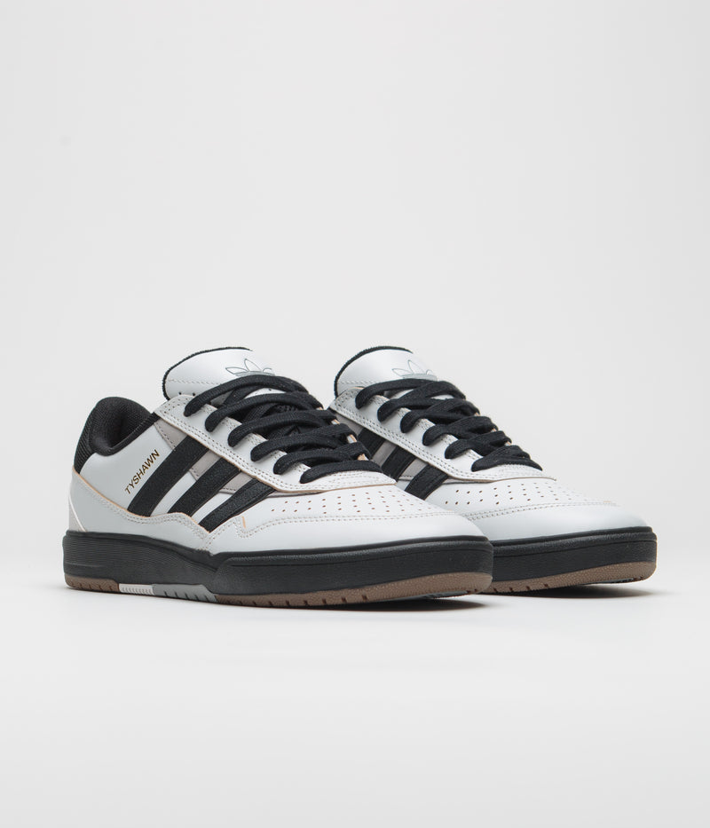 Adidas Tyshawn II Shoes in Crystal White and Core Black / Solid Grey