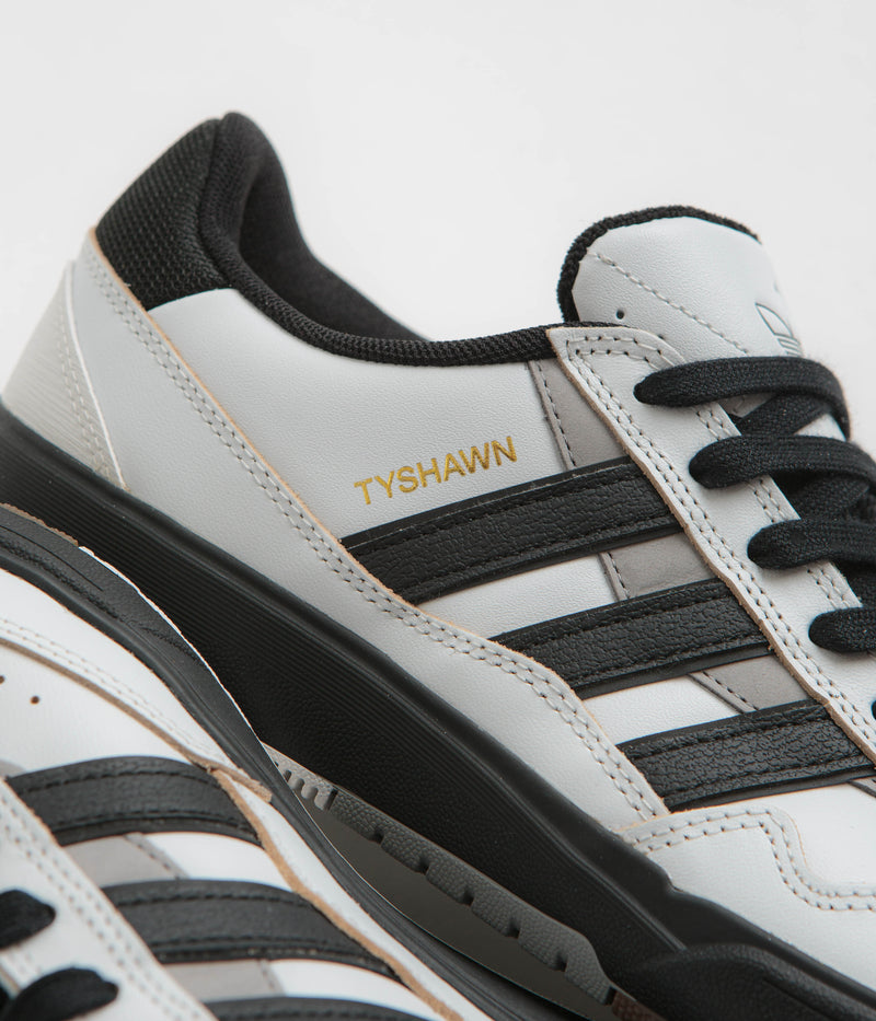 Adidas Tyshawn II Shoes in Crystal White and Core Black / Solid Grey