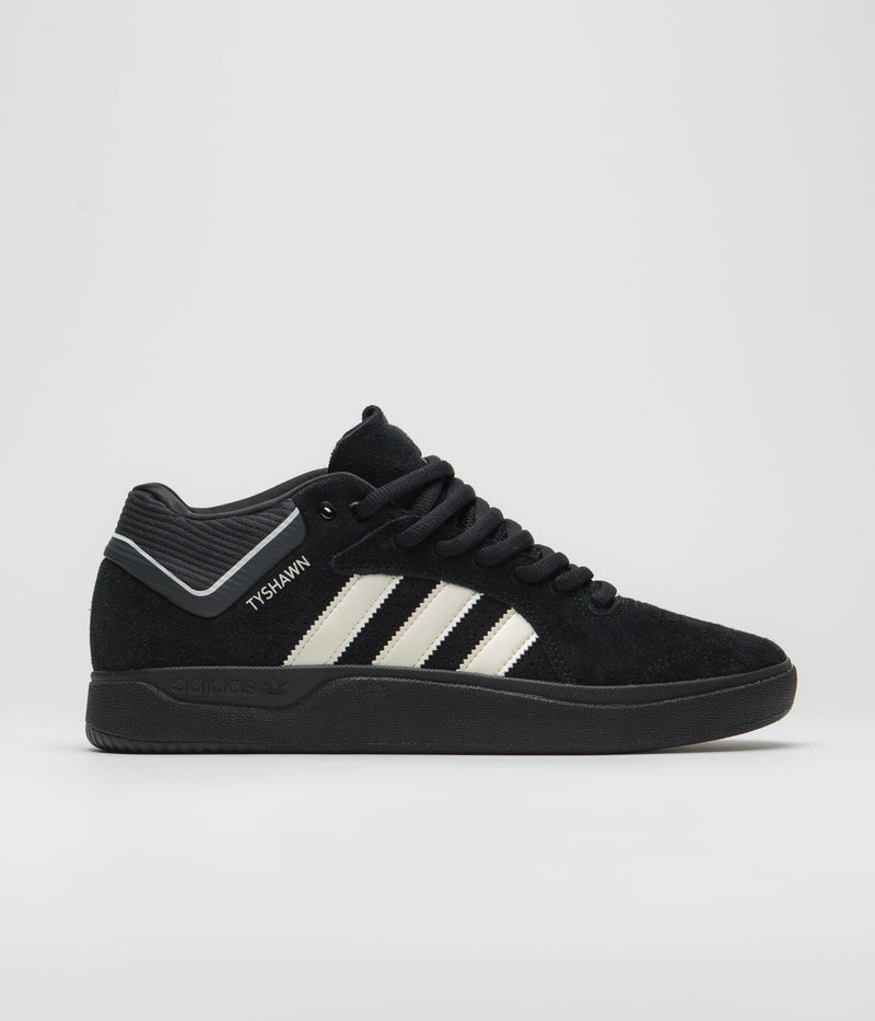 Adidas Tyshawn Shoes in Core Black and Zero Metallic / Spark