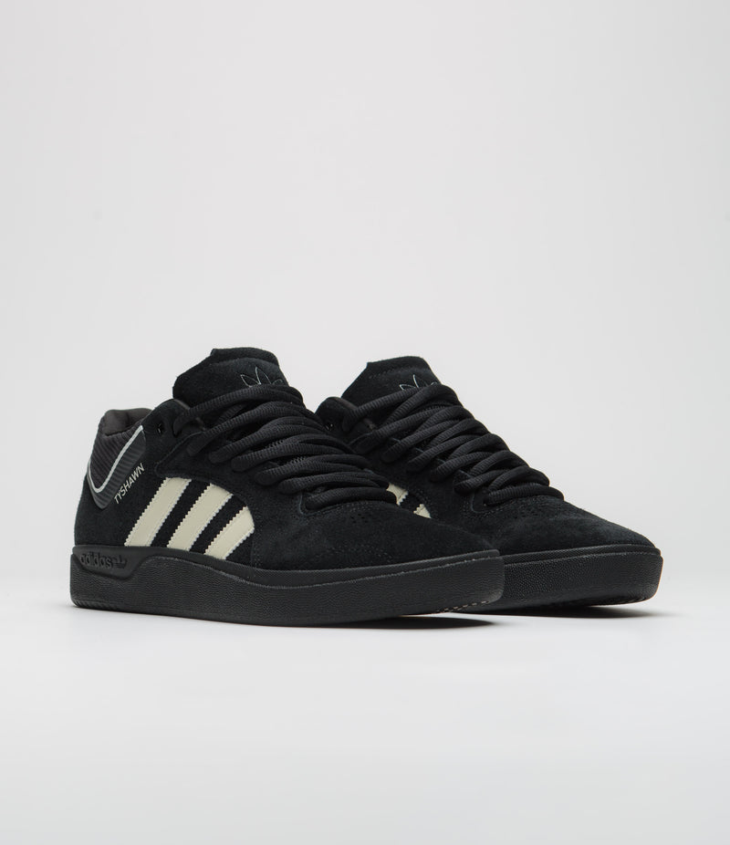 Adidas Tyshawn Shoes in Core Black and Zero Metallic / Spark