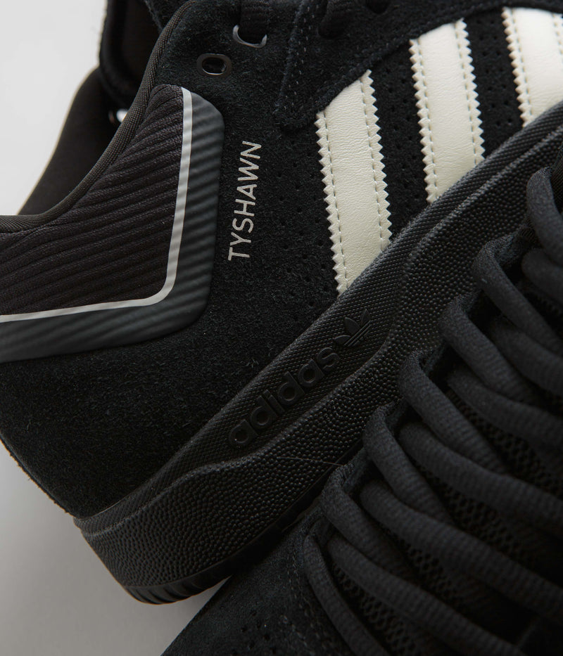 Adidas Tyshawn Shoes in Core Black and Zero Metallic / Spark