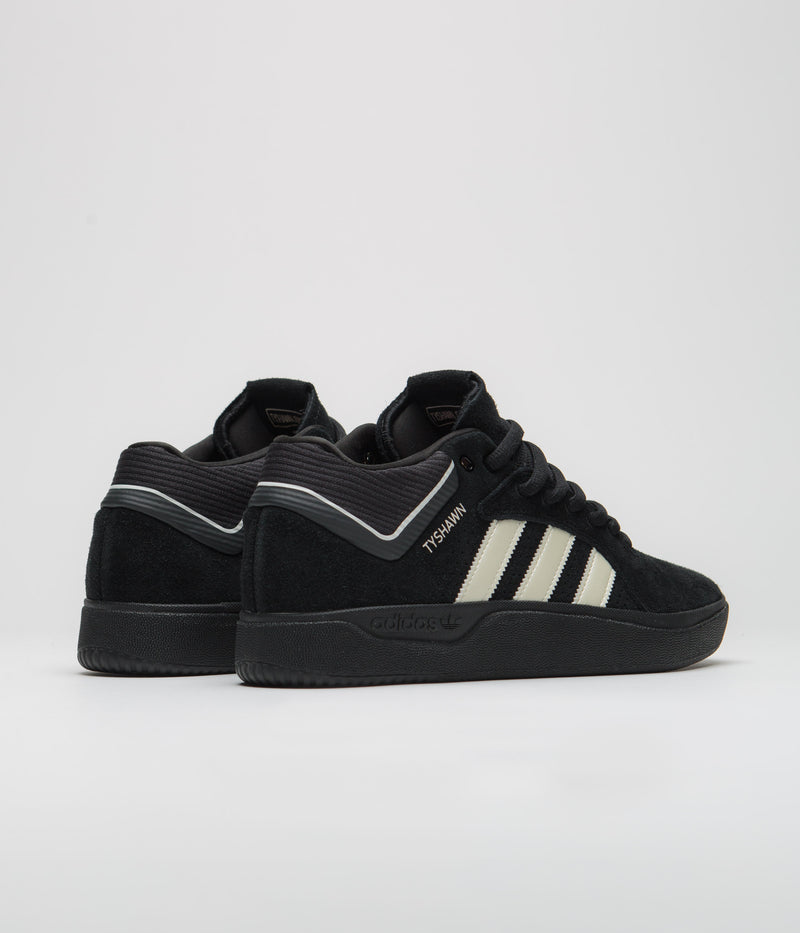 Adidas Tyshawn Shoes in Core Black and Zero Metallic / Spark