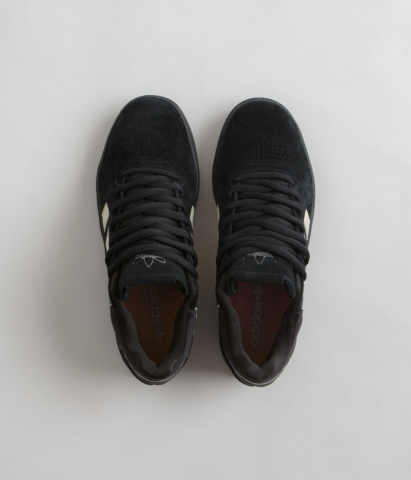 Adidas Tyshawn Shoes in Core Black and Zero Metallic / Spark