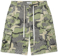 VALE 'Crystal Cargo' Camo Green Shorts