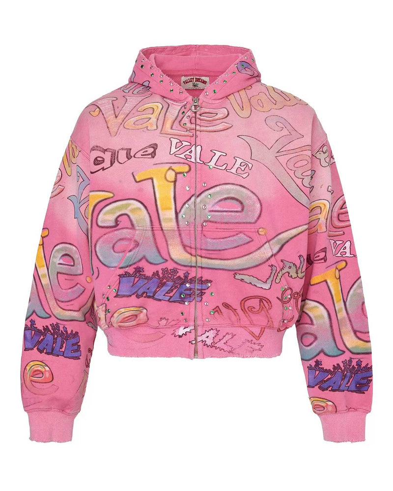 Vale Forever 'Bubblegum' Pink Zip Up Hoodie
