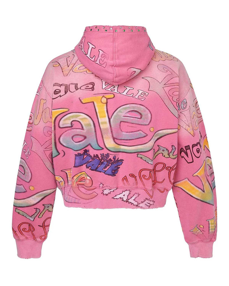 Vale Forever 'Bubblegum' Pink Zip Up Hoodie - view 2