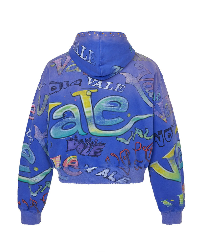 Vale Forever 'Iceberg' Blue Zip Up Hoodie - view 2