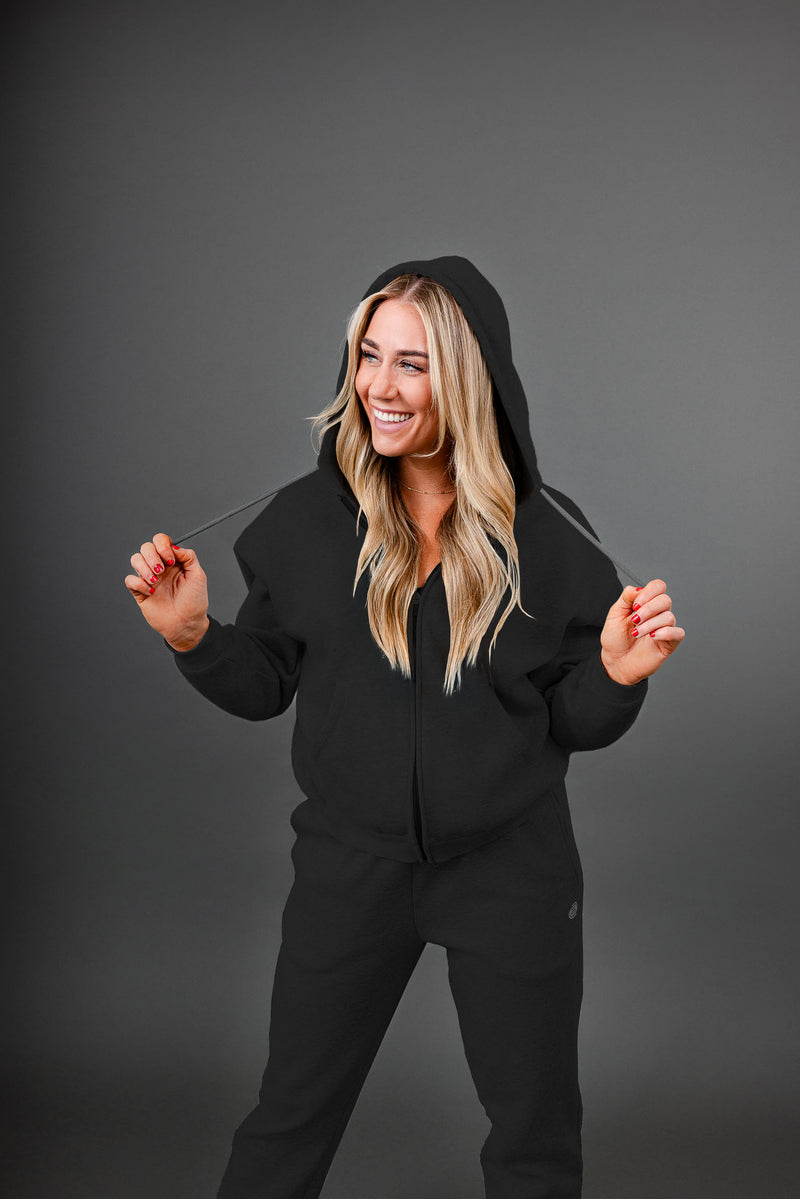 women's basis zip-up hoodie