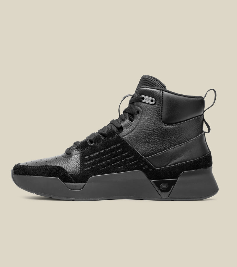 women's high-top leather trainer