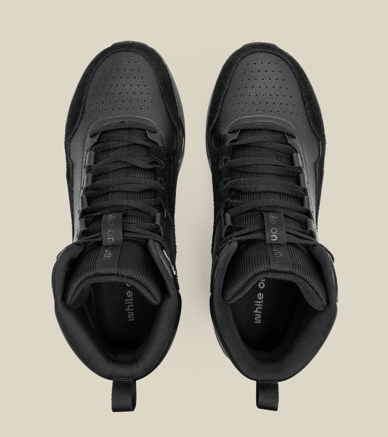 women's high-top leather trainer