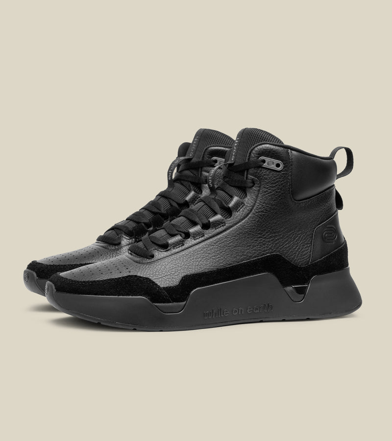 women's high-top leather trainer
