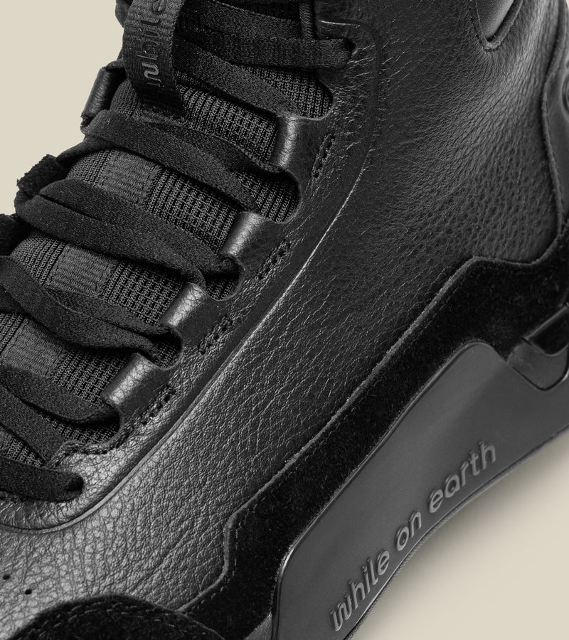 women's high-top leather trainer