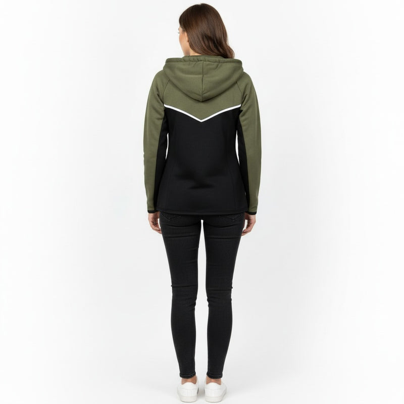 Women's TCI Tech Fleece Zip Hoodie (Green/Black)