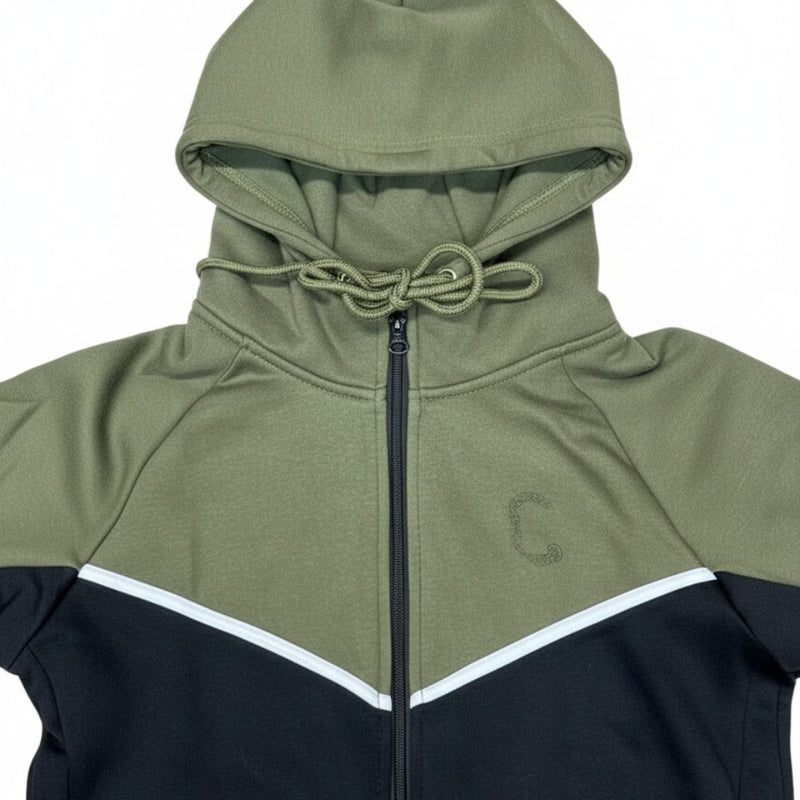 Women's TCI Tech Fleece Zip Hoodie (Green/Black)