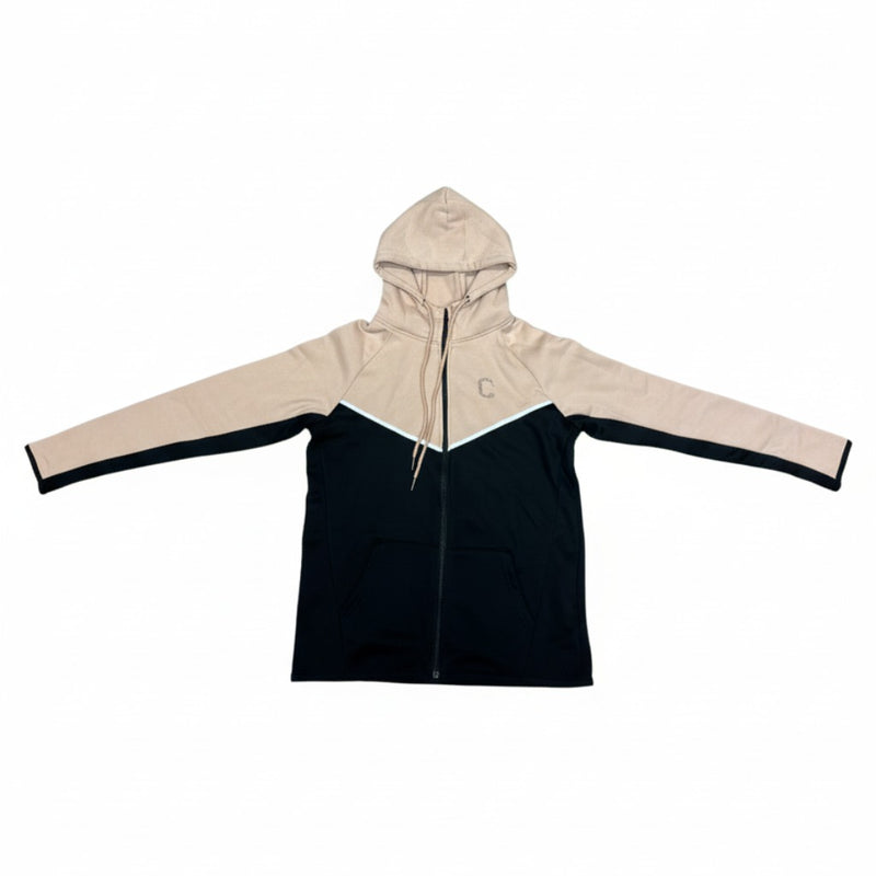 Women's TCI Tech Fleece Zip Hoodie (Sand/Black)