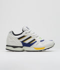 Adidas x Civilist ZX 6001 B Shoes in Crystal White and Core Black / Bold Gold