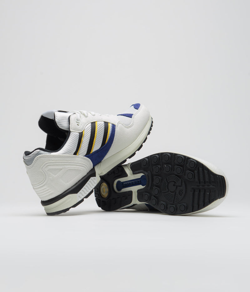 Adidas x Civilist ZX 6001 B Shoes in Crystal White and Core Black / Bold Gold