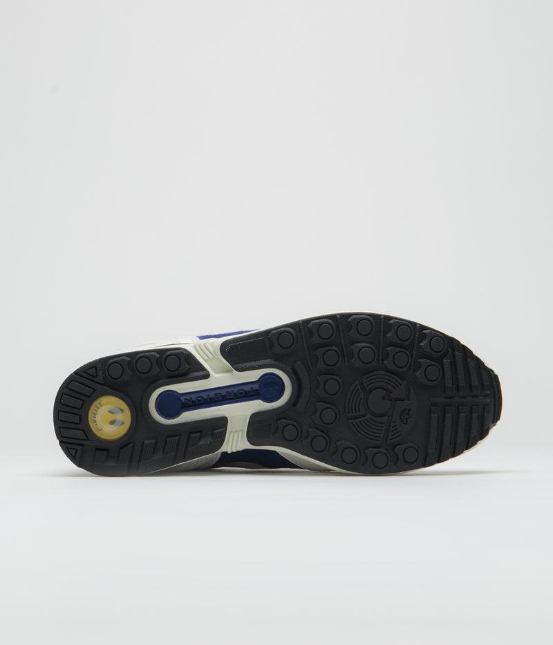 Adidas x Civilist ZX 6001 B Shoes in Crystal White and Core Black / Bold Gold