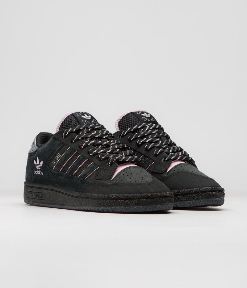 Adidas x Lil Dre Centennial 85 Low ADV Shoes in Core Black and Clear Pink / Core Black