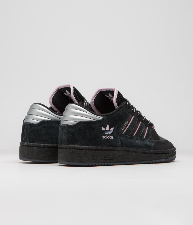 Adidas x Lil Dre Centennial 85 Low ADV Shoes in Core Black and Clear Pink / Core Black