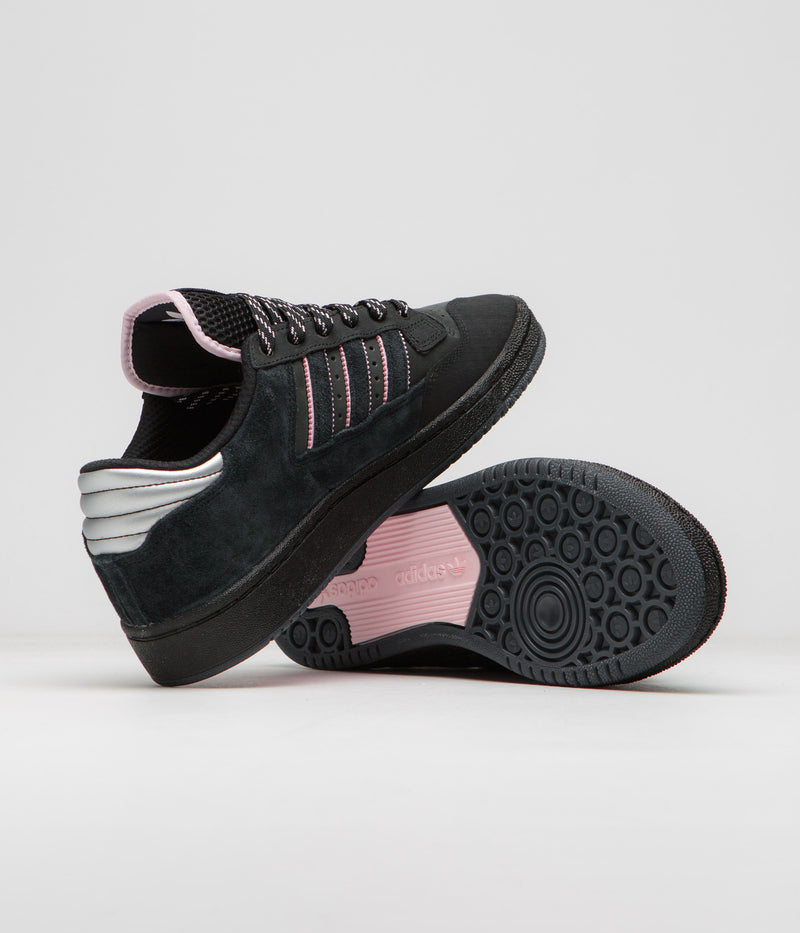 Adidas x Lil Dre Centennial 85 Low ADV Shoes in Core Black and Clear Pink / Core Black