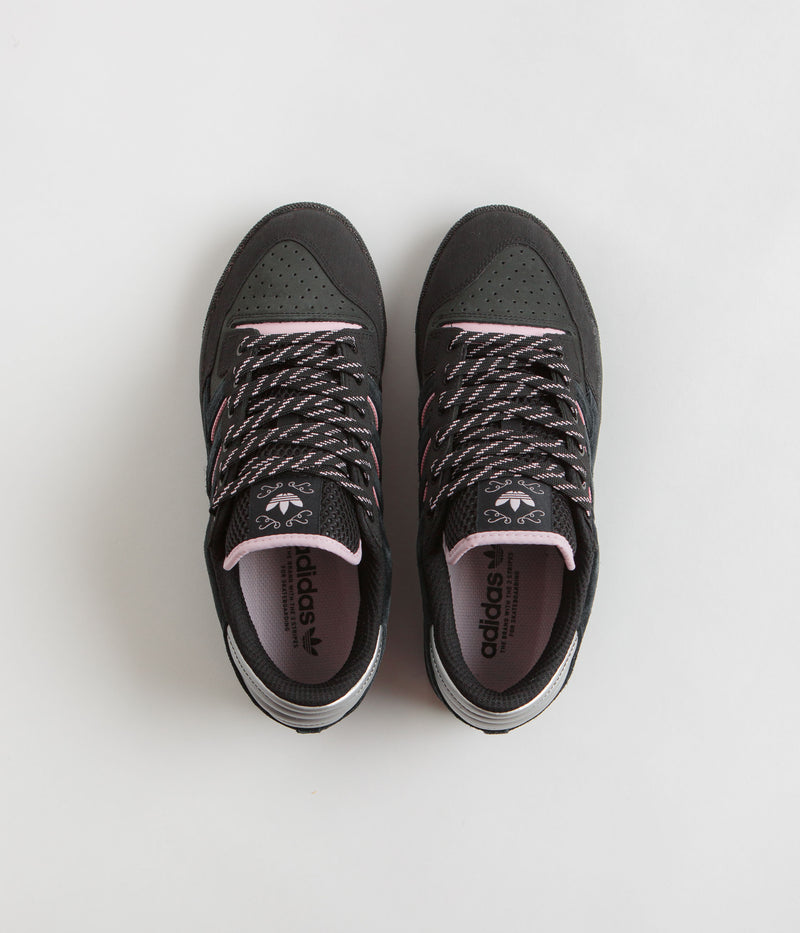 Adidas x Lil Dre Centennial 85 Low ADV Shoes in Core Black and Clear Pink / Core Black
